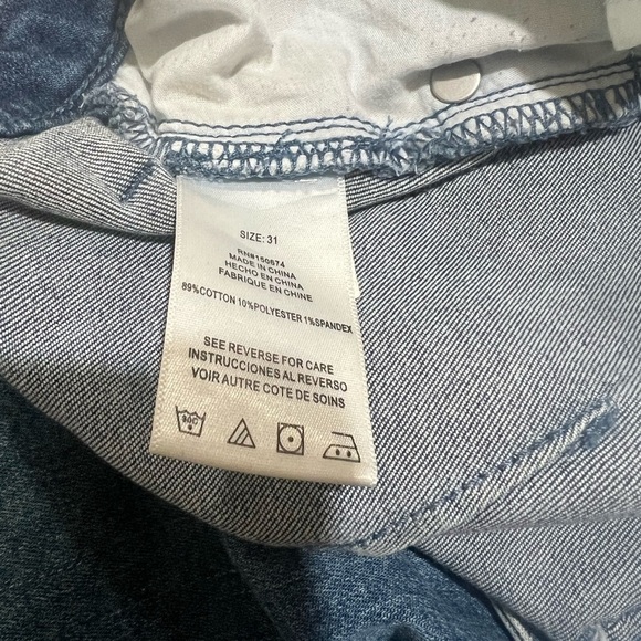 WASH LAB - DenimBlue Washed 
Trumpet Skirt with Slit in the  back  | Size 31 - Picture 8 of 10